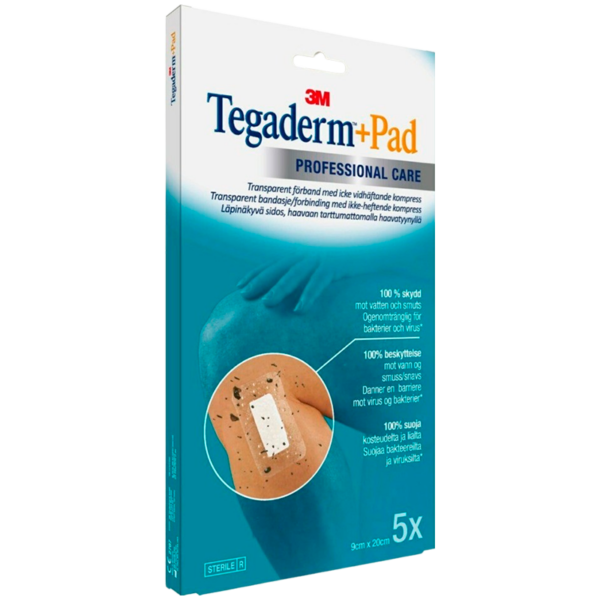 Tegaderm Tegaderm+Pad - 9 cm x 20 cm (5 stk)  (Tegaderm)