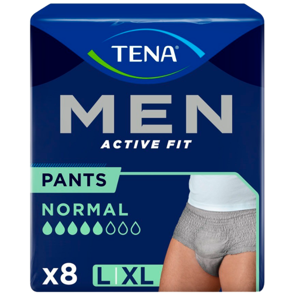 Tena Men Active Fit Grey L/XL Pants (8 stk)  (TENA)