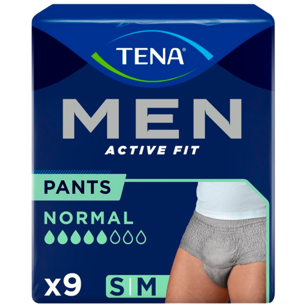 Tena Men Active Fit Grey S/M Pants (9 stk)  (TENA)