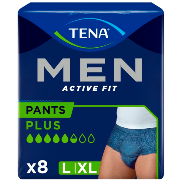 Tena Men Active Fit Navy L/XL Pants (8 stk)  (TENA)