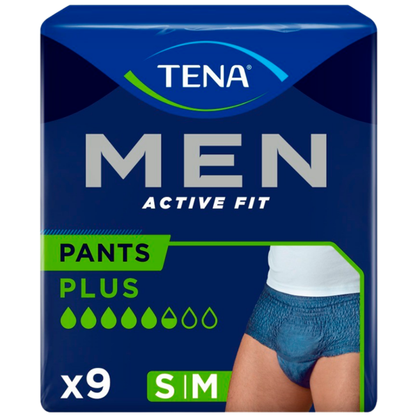 Tena Men Active Fit Navy S/M Pants (9 stk)  (TENA)