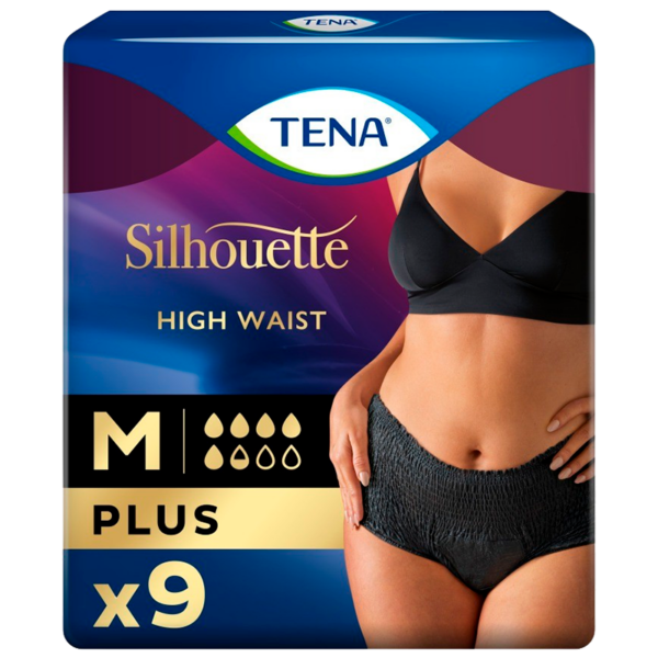 Tena Silhouette Plus Noir M Pants (9 stk)  (TENA)