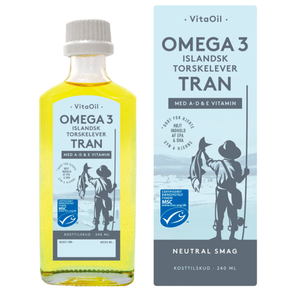 VitaOil Icelandic Omega 3 Fra Torsk (240 ml)  (VitaOil)