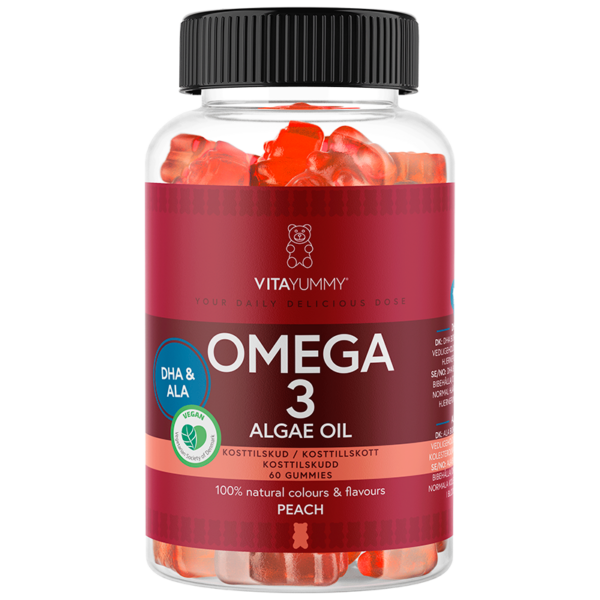 VitaYummy Omega 3 Peach (60 stk)  (VitaYummy)