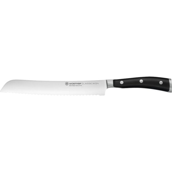 Wüsthof Classic Ikon brødkniv sort 20 cm.