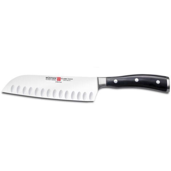 Wüsthof Classic Ikon santoku-kniv sort 17 cm.