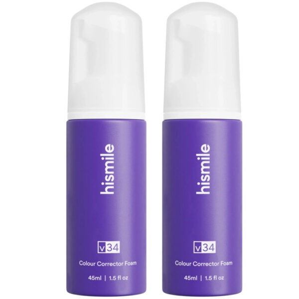 2 x Hismile V34 Colour Corrector Foam 45 ml