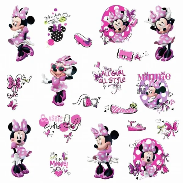 Minnie Mouse fashionista wallstickers