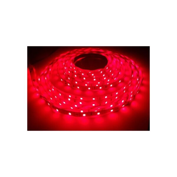 Rød 660nm 14W/m 24V LED strip - 5m, IP20, 60 LED pr. meter