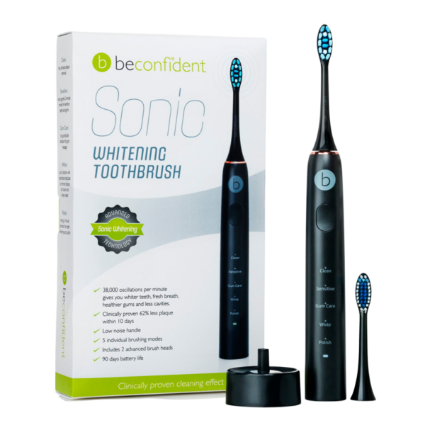 Beconfident Sonic Electric Whitening Toothbrush Black/Rose Gold (1 stk)  (BeConfident)