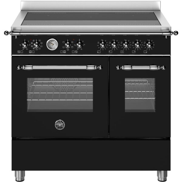 Bertazzoni HER95I2ENEC Heritage induktionskomfur med dobbeltovn 90 cm 5 zoner, mat sort