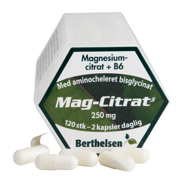 Berthelsen Mag-Citrat 250 mg 120 kapsler  (Berthelsen)