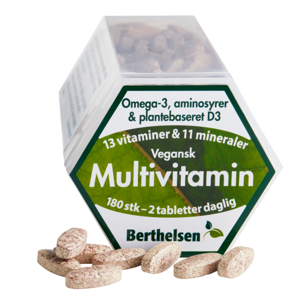 Berthelsen Vegansk Multivitamin (180 tabl)  (Berthelsen)