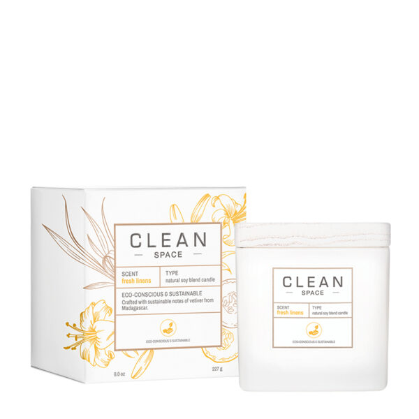 Clean Space Fresh Linens Candle 227 g.  (Clean Space)