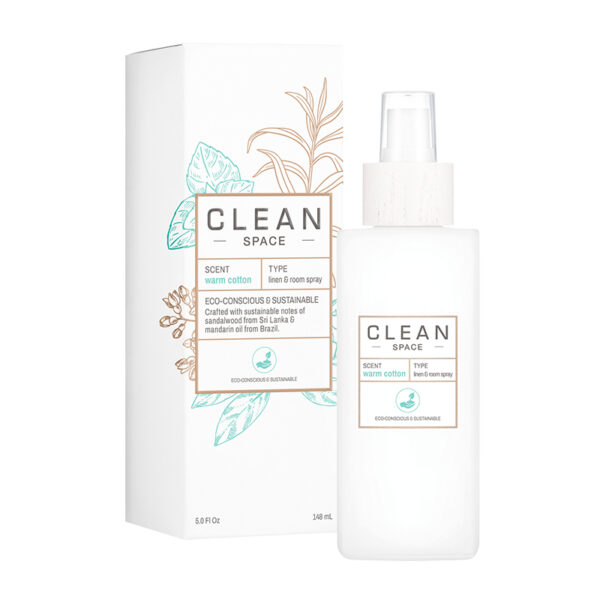 Clean Space Warm Cotton Linen & Room Spray 148 ml.  (Clean Space)