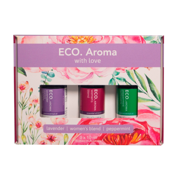 ECO. Aroma With Love Aroma Trio - Peppermint, Lavender, Womens Blend 3x10 ml (10 ml)  (ECO.)