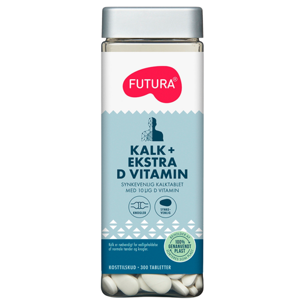 Futura Kalk + Ekstra D-Vitamin (300 stk)  (Futura)