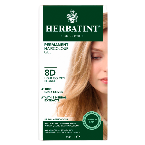 Herbatint 8D hårfarve Light Golden Blond (150 ml)  (Herbatint)