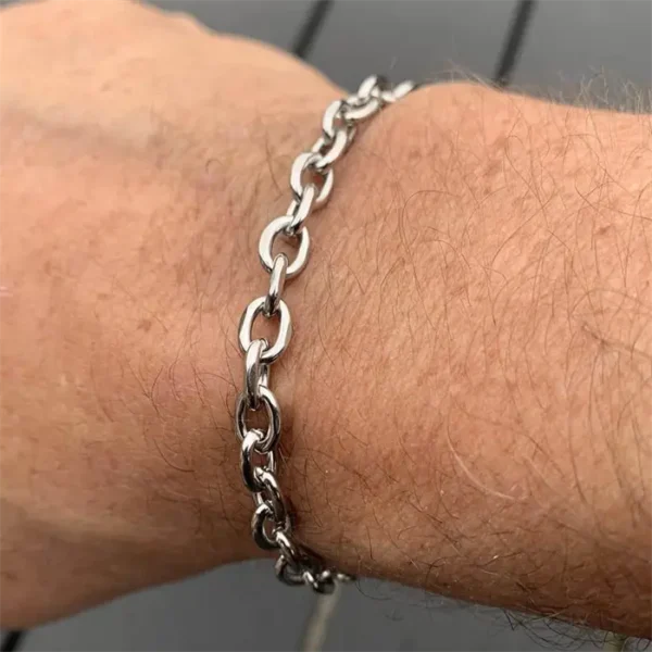 Armbånd simpel i ædelstål 6mm "Chain"