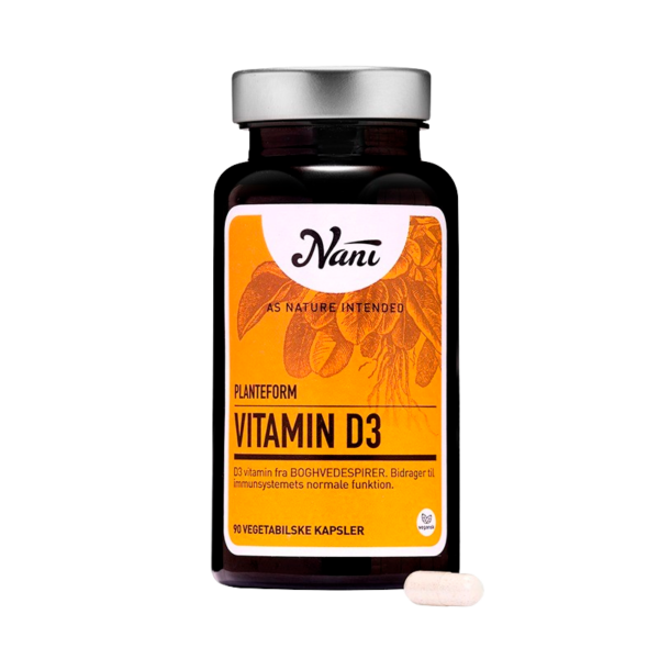 Nani Vitamin D3 vegetabilsk (90 tab)  (Nani Food State)