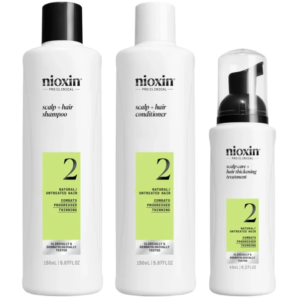 Nioxin System 2 Trial Kit 340 ml - Natural/Untreated Hair