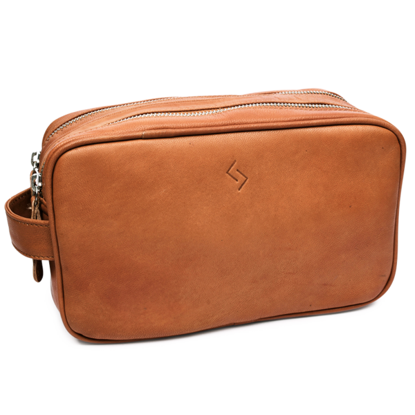 Njord Toilet Bag Gedeskind Dobbeltrum Cognac  (Njord)