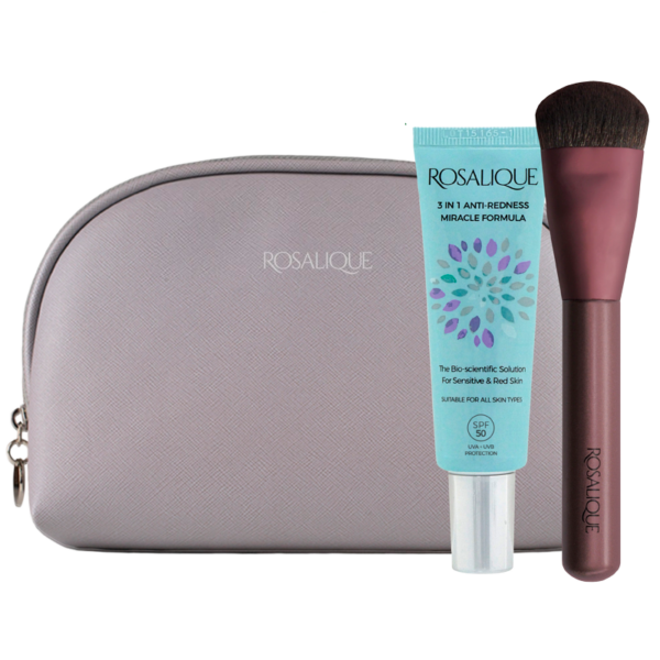 Rosalique Toilettaske Inkl. 1 stk. + 1 stk. Miracle Foundation Brush (1 sæt)  (Rosalique)