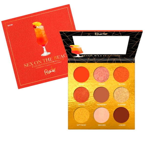 RUDE Cosmetics Cocktail Party 9 Eyeshadow Palette Sex On The Beach (1 stk)  (Rude Cosmetics)