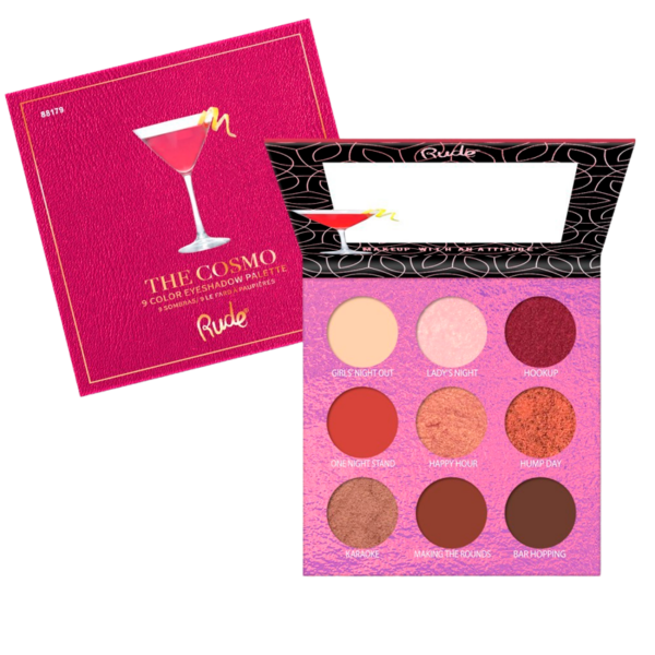 RUDE Cosmetics Cocktail Party 9 Eyeshadow Palette The Cosmo (1 stk)  (Rude Cosmetics)