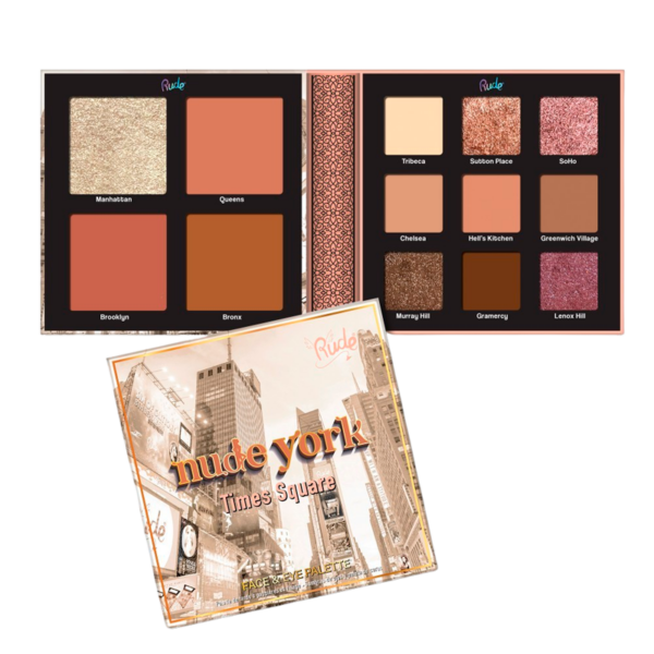 RUDE Cosmetics Nude York Face & Eye Palette (1 stk)  (Rude Cosmetics)