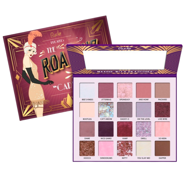 RUDE Cosmetics The Roaring 20s 20 Eyeshadow Palette Carefree (1 stk)  (Rude Cosmetics)