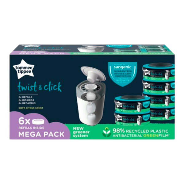 Tommee Tippee Sangenic Twist & Click Refill (6 stk)  (Tommee Tippee)