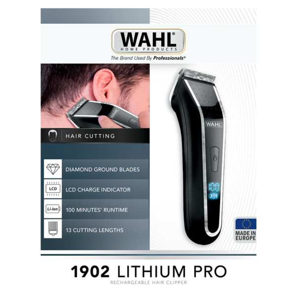 Wahl 1902 Lithium Pro LCD Hårtrimmer  (Wahl Professional)