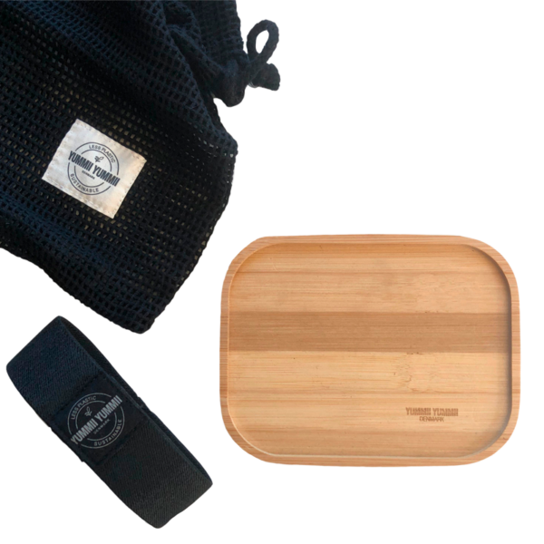 YUMMII YUMMII Bamboo Lid w. Elastic Band (Bento Large) (1 stk)  (YummiiYummii)