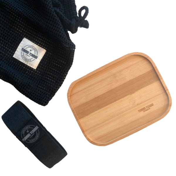 YUMMII YUMMII Bamboo Lid w. Elastic Band (Bento Medium+) (1 stk)  (YummiiYummii)