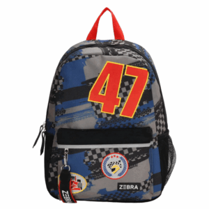 ZEBRA Børnerygsæk 13" Race Sort Navy 20765-622