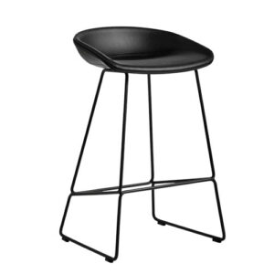 (AAS 39) - Sort Sense Læder - Sort Stel - 65cm / Filt Glidere