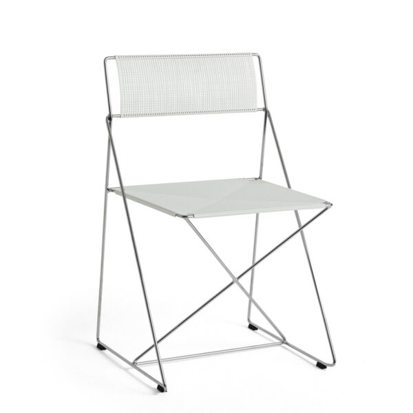 HAY X-Line Chair - Chromed - Chalk white