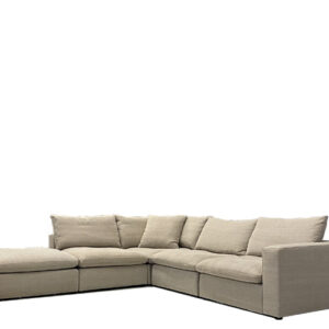 Hjørnesofa - 320x301 cm. - Kiss Stof - 11 Beige (som vist)