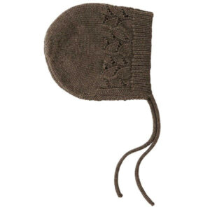 That's Mine Earth Brown Melange Bonette Pointelle Strik Hue - Str. 12-24 mdr  12-24 mdr