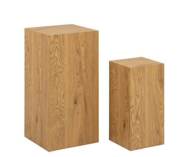 Piedestal sæt - natural wood finish