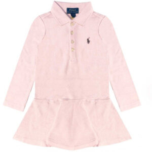 Polo Ralph Lauren Girl Polo Kjole Hint Of Pink/Navypp - Str. 8-10 år  8-10 år