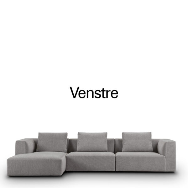 Juul 101 Sofa - 320x170cm. - Tobacco 37 Stof - Chaiselong Venstre